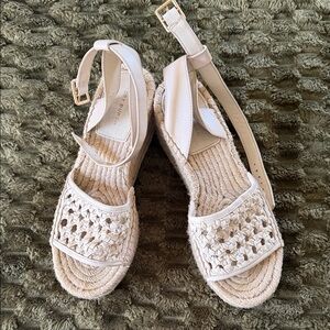 Tory Burch Cream Espadrille Sandals